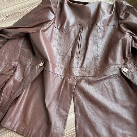Vintage 1970’s Johnnie Owen’s Men’s Brown Leather Jacket - Genuine Leather - Picture 13 of 13